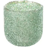 J-Line Bougeoir fore verre vert small