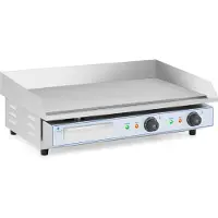 Royal Catering Plancha électrique professionnelle - Double - 730 x 400 mm - - Lisse - 2 x 2,200 W RC-EG001