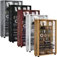 Hioshop Bois verre vitrine de collection vitrine de verre vitrine stand vitrine Lumo Mini Bois verre vitrine de collection vitrine de verre vitrine stand vitrine Lumo Mini