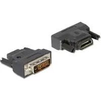 DeLOCK DVI / HDMI Adapter DVI-D HDMI FM Noir