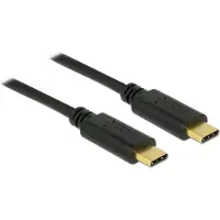 DeLOCK Câble USB 2.0 USB-C vers USB-C, 5A, E-marker, 0,5m, noir