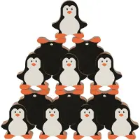 Goki Jeu d'empilage de bois Pingouin (Allemand, Anglais, Français, Italien)