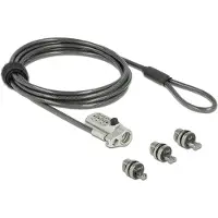 Navilock Verrou universel pour ordinateur avec serrure à combinaison – 3 tê