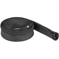 DeLOCK Gaine tressée avec fermeture éclair 1 m x 30 mm noir -