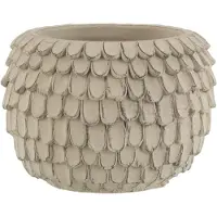 J-Line Cachepot feuille ciment gris clair small