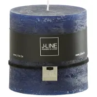 J-Line Bougie cylindrique bleu fonce 64h