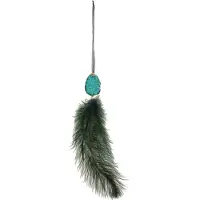 Jline Suspension plumes + pierres azur vert
