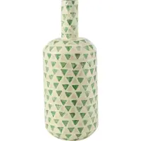 J-Line Vase nuye goutte mosaique/papier vert