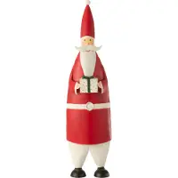 J-Line Père noel cadeau acier blanc/rouge large
