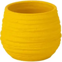 J-Line Cachepot fiesta ceramique jaune small