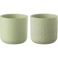 J-Line Cachepot gen ceramique pistache large assortiment de 2