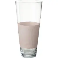 J-Line Vase delph verre transparent/rose clair medium