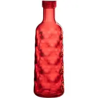 J-Line Bouteille martelee boite cadeau plastique rouge