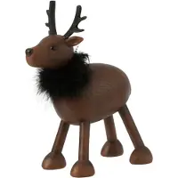 J-Line Figurine Cerf - Résine - Marron/Noir - Grande taille