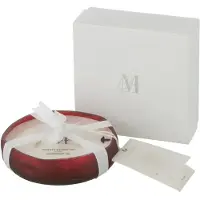 J-Line Bougie senteur livia verre rouge small