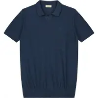 Dstrezzed Polo Mélangé Slub Foncé Bleu foncé Bleu taille L