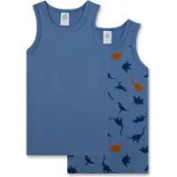 Sanetta Maillot de corps bleu marine / bleu-gris / caramel
