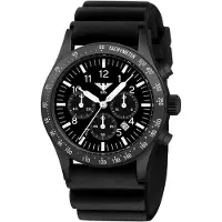 KHS - .PLABSSC.DB - Montre Bracelet - Hommes - Solaire - PLATOON Black Steel Solar Chronograph