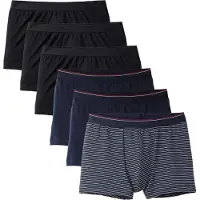Calida Boxers 'Natural Benefit' bleu foncé / pourpre / noir / blanc