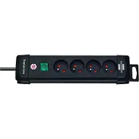 Brennenstuhl Premium-Line Multiprise 4 Entrées Noir 1,8 Mètre