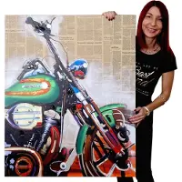 MCW Peinture à l'huile Moto peinte à la main