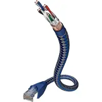 In-Akustik Premium - Câble réseau - RJ-45 (M) pour RJ-45 (M) - 2 m - SF/UTP - CAT 6 - démarré, sans crochet - bleu, argent
