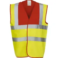 Yoko Pack 50 Gilet haute visibilit? Raspberry/Hi Vis Yellow - Yoko YHVW100 - Taille S