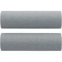 vidaXL Oreillers décoratifs lot de 2 Gris clair Ø15x50 cm Tissu