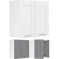 Hioshop Armoire de cuisine Largeur 60 cm Porte en bois Armoire suspendue Cuisine Meubles de cuisine Landhaus Colura