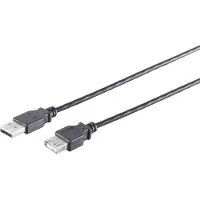 S-Conn S/CONN maximum connectivity Rallonge USB High Speed 2.0, A mâle vers A femelle, USB 2.0, noir, 0,3m (13-24305)