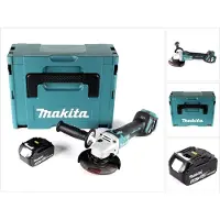 Makita DGA 511 M1J Meuleuse d'angle sans fil 18V 125mm Brushless + 1x Batterie 4,0Ah + Coffret Makpac - sans chargeur