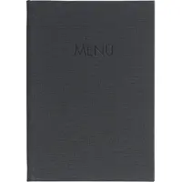 Sigel Porte-menus, DIN A5, reliure en caoutchouc, gaufré, anthracite, 5 pièces + 2 pochettes transparentes doubles
