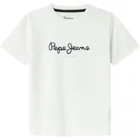 Pepe Jeans unisex pour enfant. PB503975 T-shirt New Art blanc (152cm), Casuel, Coton, Manche courte, mode enfantine