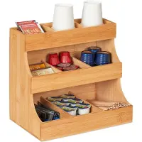 Relaxdays Kaffee Organizer, Machine à café : accessoires, Marron