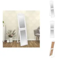 vidaXL Miroir sur pied blanc 45x180 cm