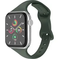 IMoshion Bracelet slim en silicone pour Apple Watch | 44/45/46/49 mm - Olive Green