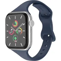 IMoshion Bracelet slim en silicone Apple Watch | 44/45/46/49 mm - Navy Blue