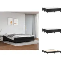vidaXL Cadre de lit noir 180x200 cm similicuir