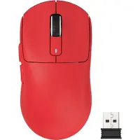 Attack Shark Souris de jeu sans fil - Filaire/2.4G/BT5.4 - Léger 49G - PAW3395 - 26000DPI - Rouge