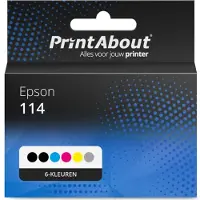 PrintAbout Cartouche compatible pour Epson 114 (C13T07A1/B1/B2/B3/B4/B540) - 6 couleurs - Multipack