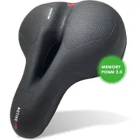 Travelhawk Selle de vélo - Selle de ville - Extra Confortable - Ventilante - Unisexe - Noire