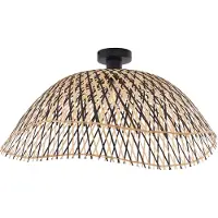 QAZQA Plafonnier Art déco en bambou noir 60 cm - Alka