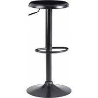 Wohnling Tabouret noir sans dossier 58 - 79 cm |