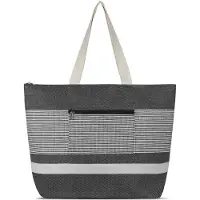 Normani Sac de plage 'Baros' anthracite / blanc