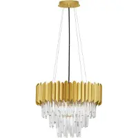 Nova Luce Suspension Magnolia or et cristal Ø 50cm