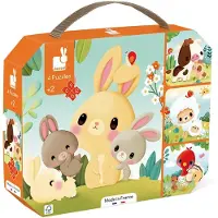 Janod Puzzles Evolutifs Animaux Ferme de 6 à 16 pièces