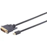 S-Impuls BS10-55045 Adaptateur/interface de câble Mini Displayport DVI-D Noir (3 m), Câble vidéo, Noir
