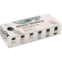 Creativ Company Magic Marble Un ensemble de couleurs pour marbrer Chalky Living Colours 6 x 20 ml