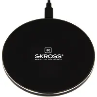 Skross 40774 Wireless Charger 10, noir - chargement pratique sans fil pour les appareils compatibles Qi