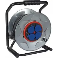 Perel Enrouleur Neoprene Avec Systeme ''anti-twist'' - 25 M - 3g2 5 - 4 Prises